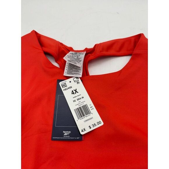 Reebok Women's Running Essentials Sports Bra (Plus Size) in Dynamic Red - Picture 8 of 11